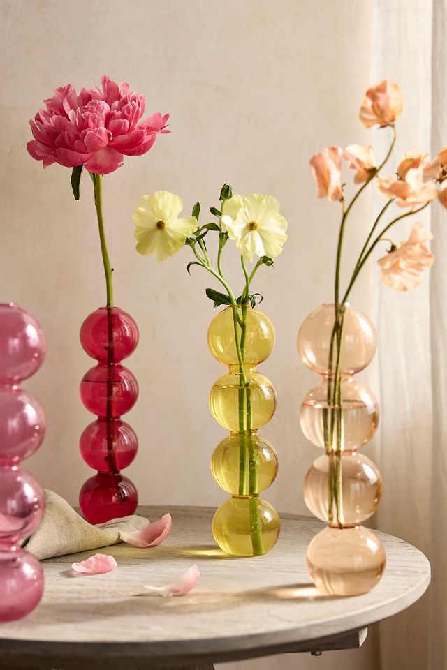 Orb Quartet Glass Bud Vase