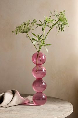 Terrain Orb Quartet Glass Bud Vase In Pink