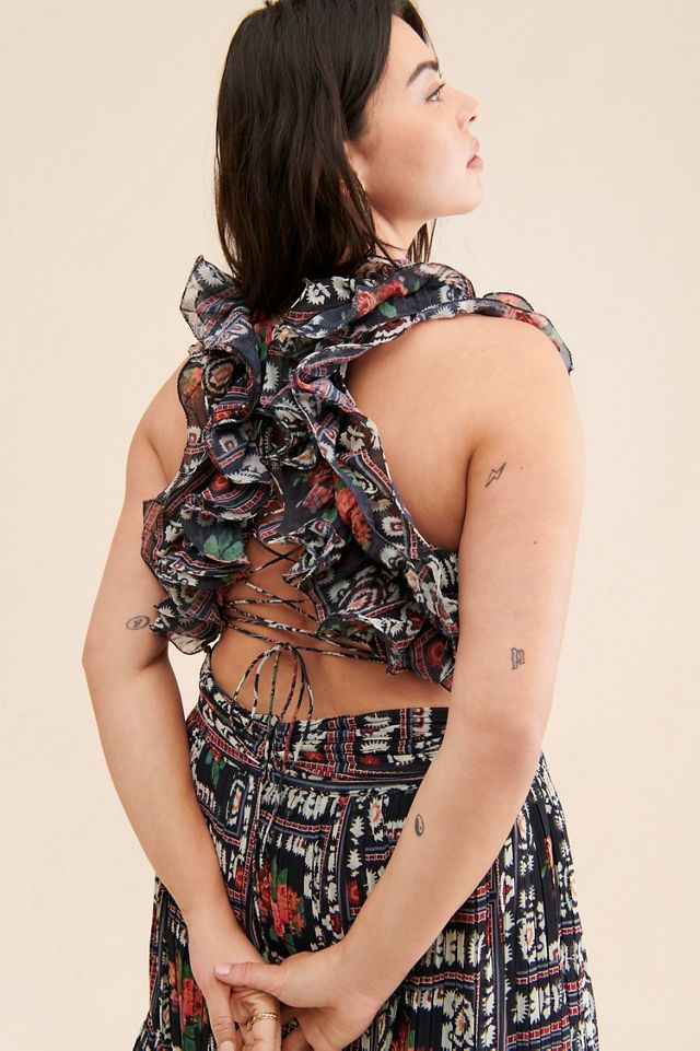 Let Me Be Ruffle Tie Back Dress #2