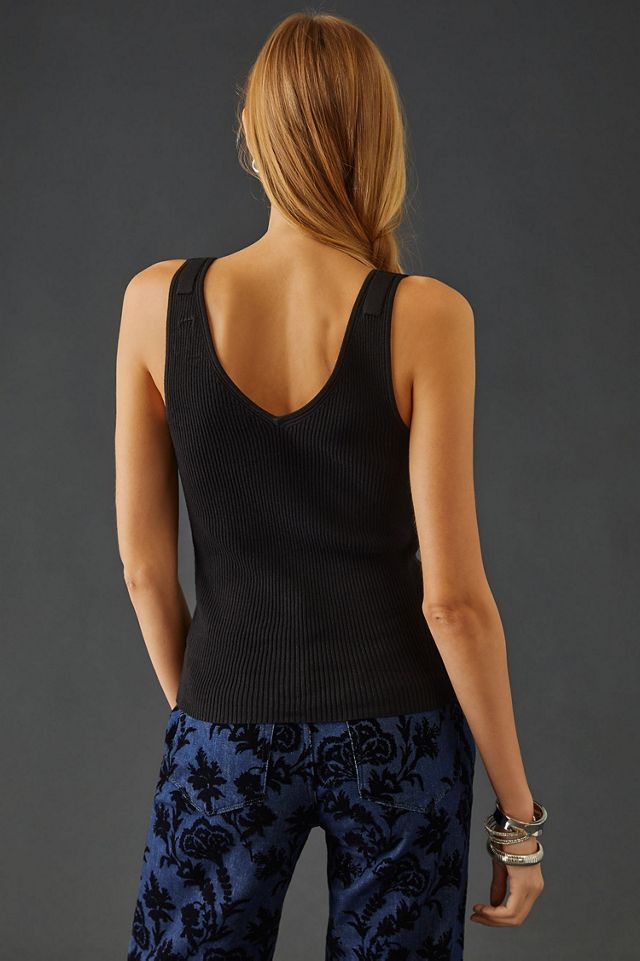 Maeve Bow-Shoulder Sweater Tank #1