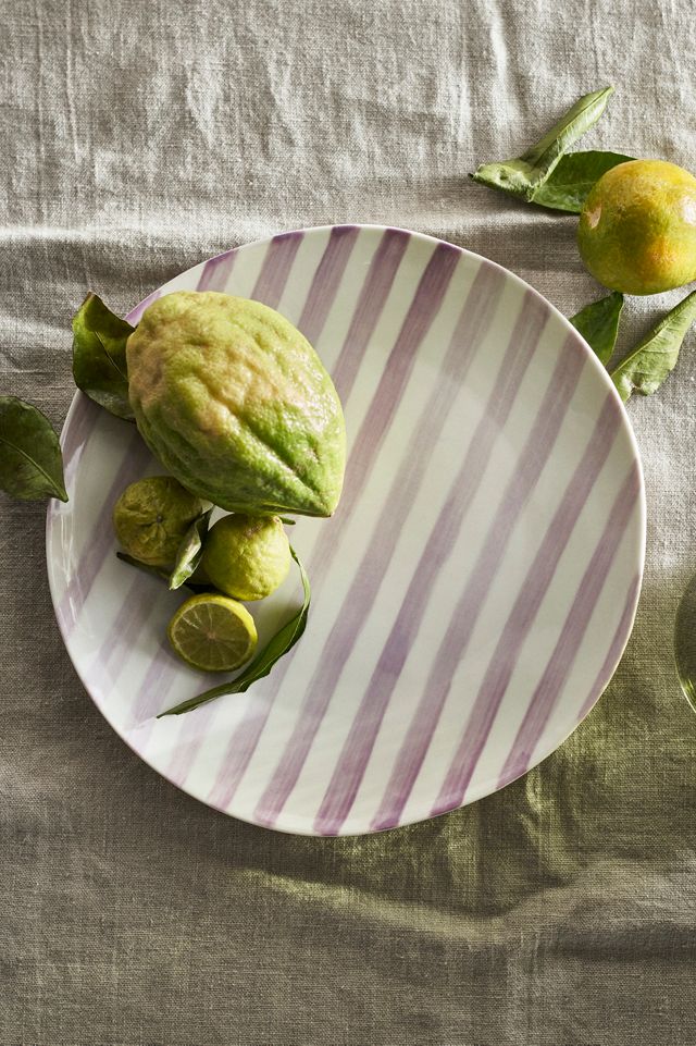 Striped Porcelain Dinner Plate Terrain