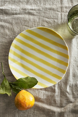 Striped Porcelain Side Plate | Terrain
