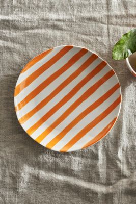 Shop Terrain Striped Porcelain Side Plate