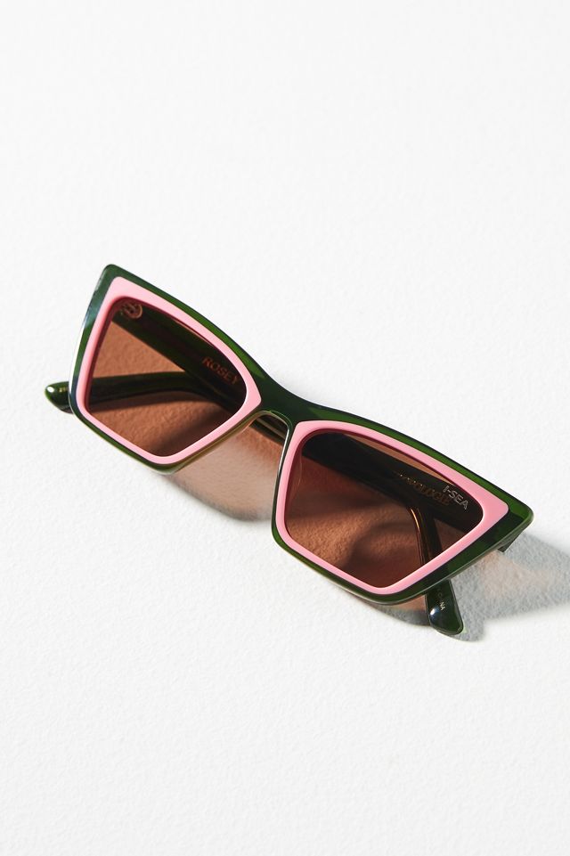 I-SEA x Anthropologie Rosy Colorblock Sunglasses #1