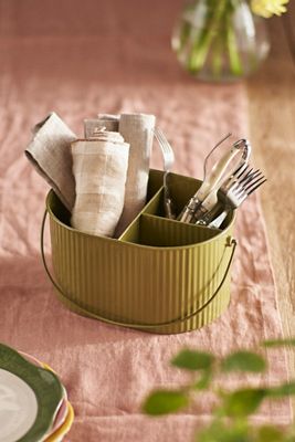 Green Iron Utensil Holder
