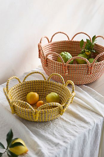 Colorful Seagrass Basket