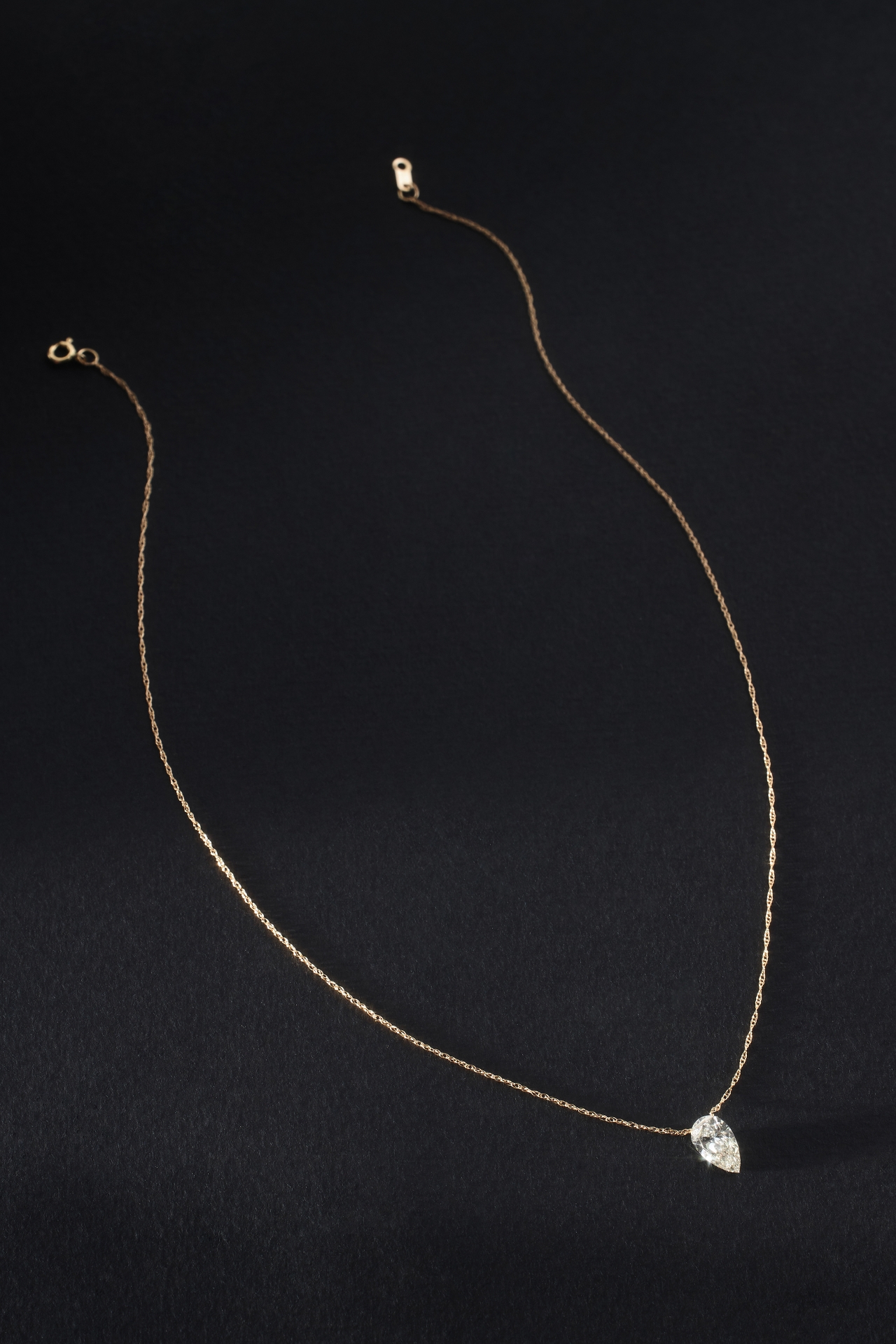 Pear-Shaped Diamond Necklace