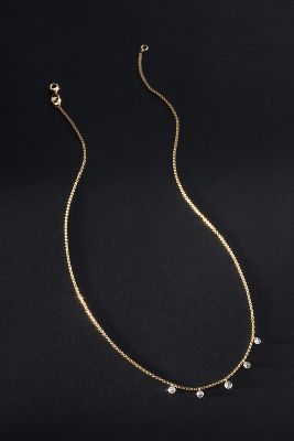 By Anthropologie Diamond Drops Necklace In Gold