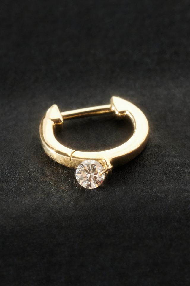 Diamond Huggie Hoop Earrings #1