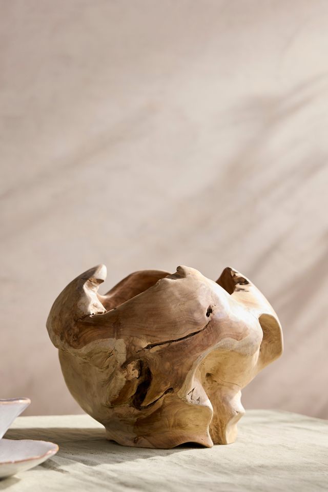 Teak Root Round Pot #1