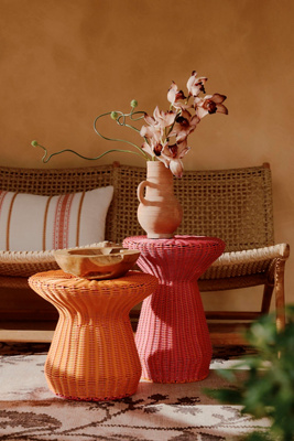 Terrain All Weather Wicker Side Table, Tall