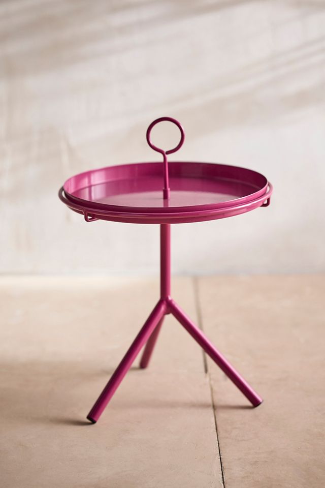 Tray Top Iron Side Table