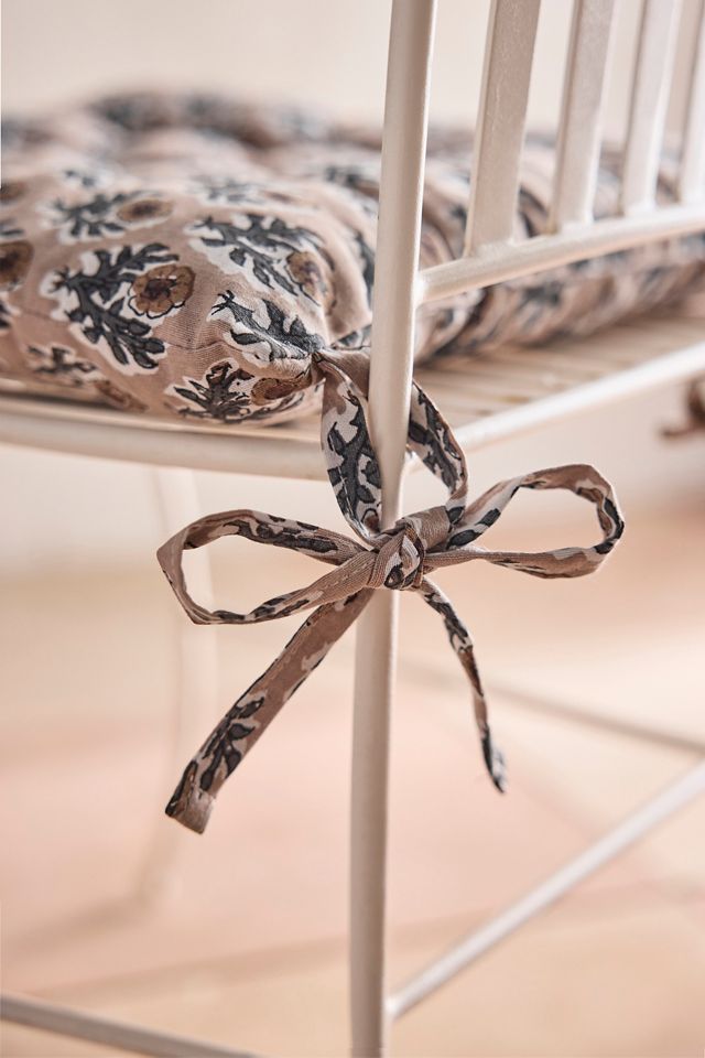 Block Print Chair Cushion #1