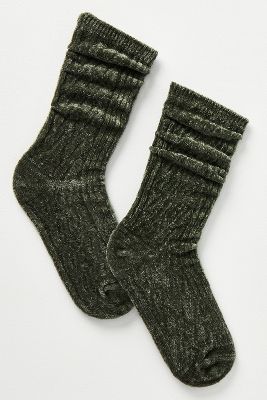 Cable-knit heathered legwarmers