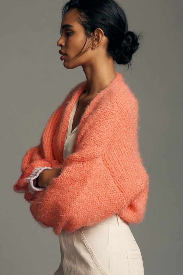 By Anthropologie Stripe-Sleeve Cardigan Sweater #2