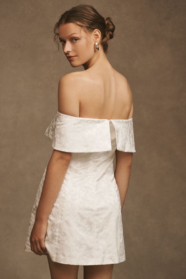BHLDN Ingrid Stretch Jacquard Off-The-Shoulder Mini Dress #2