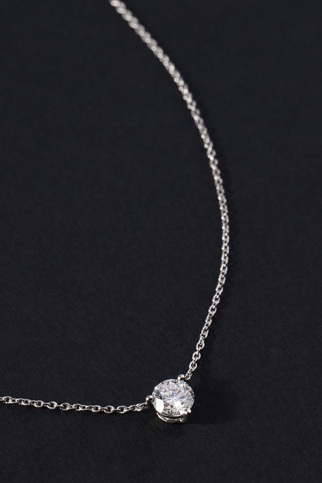 Single Floating Diamond Necklace #1
