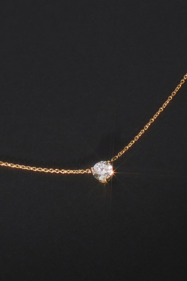 Single Floating Diamond Necklace #1