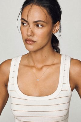 Single Floating Diamond Necklace