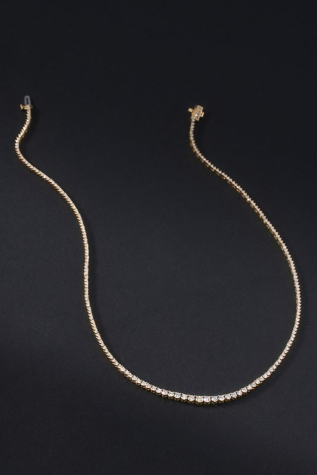 24k gold store tennis chain