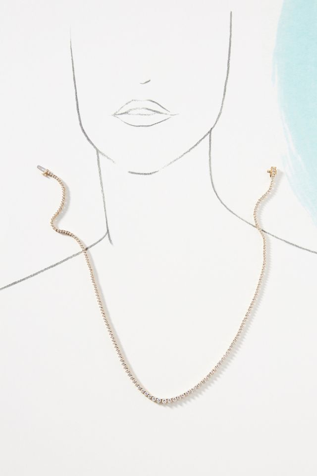 Graduated Diamond Tennis Necklace #2