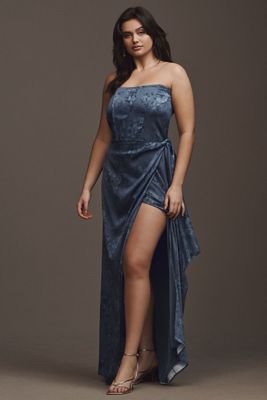 pale pink satin bridesmaid dress Eliza Maxi Dress, in Light Pink Light Taffeta, Size: XS | Show Me Your Mumu main image 1