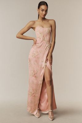 V. Chapman Lucetta Corset Tiered Maxi Dress