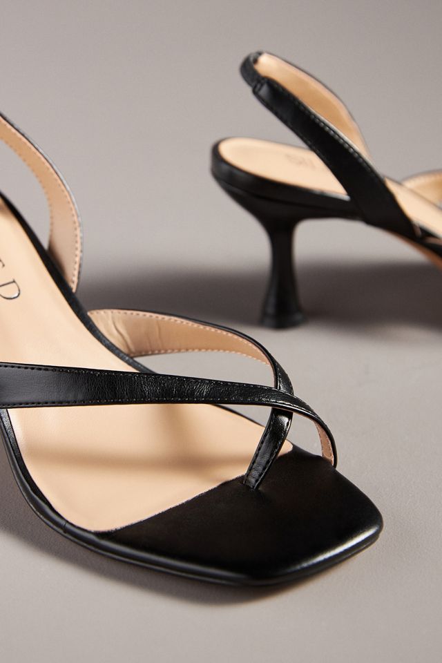 Silent D Strappy Slingback Kitten Heels #3