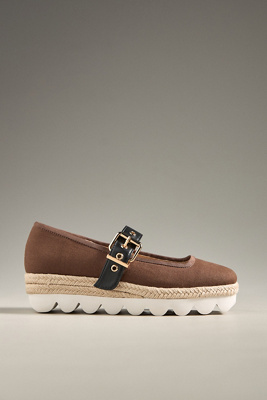 Silent D Sporty Mary Jane Flats In Brown
