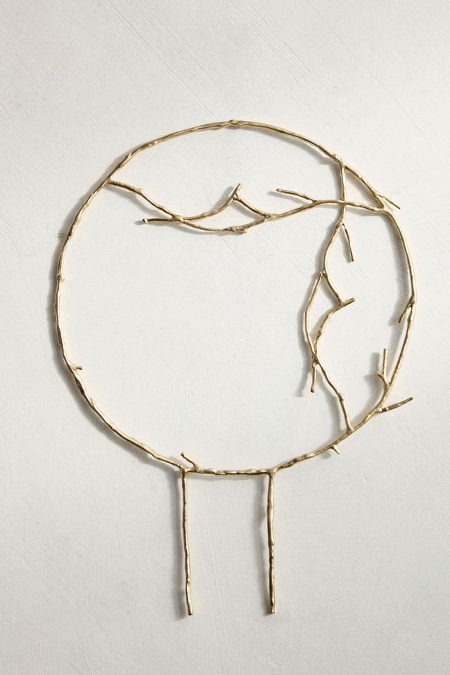 Brass Twig Hoop Trellis #1