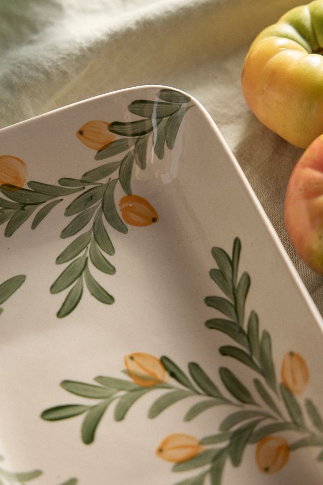 Green Vine Serving Platter, Rectangle #1