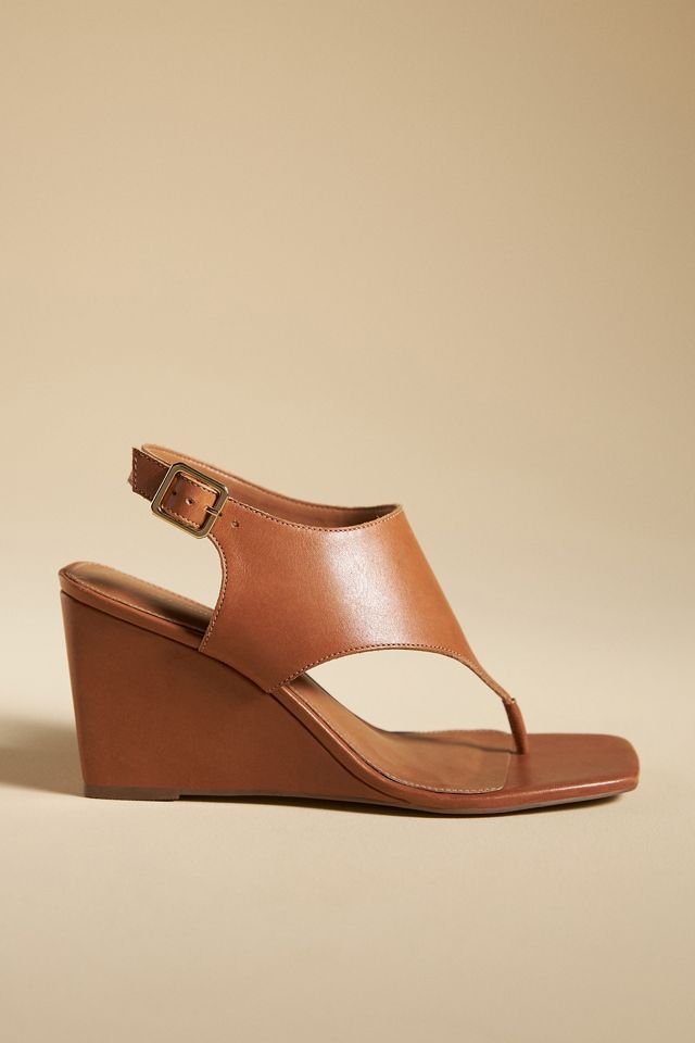 By Anthropologie Leather Wedge Heels #1