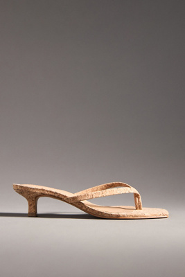 By Anthropologie Thong Kitten Heels In Sand