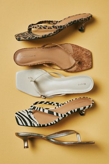 By Anthropologie Thong Kitten Heels