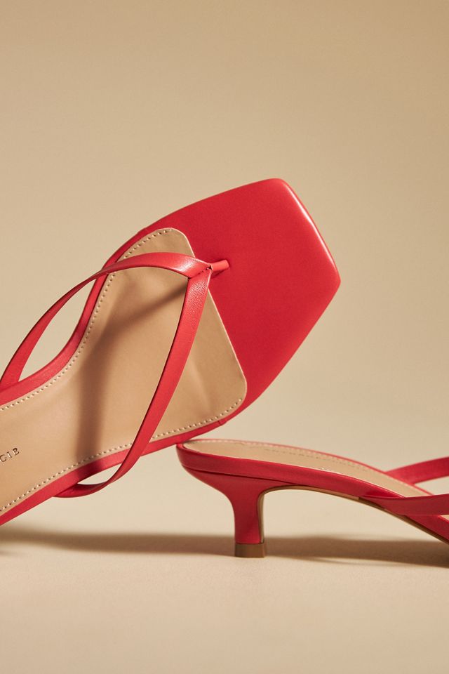 By Anthropologie Thong Kitten Heels #2