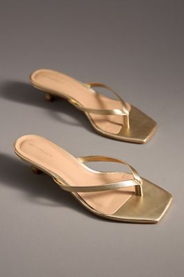 By Anthropologie Thong Kitten Heels