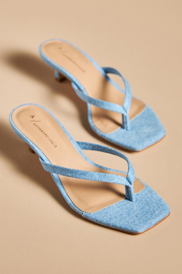 By Anthropologie Thong Kitten Heels #1