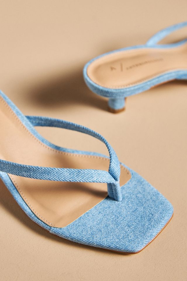 By Anthropologie Thong Kitten Heels #2