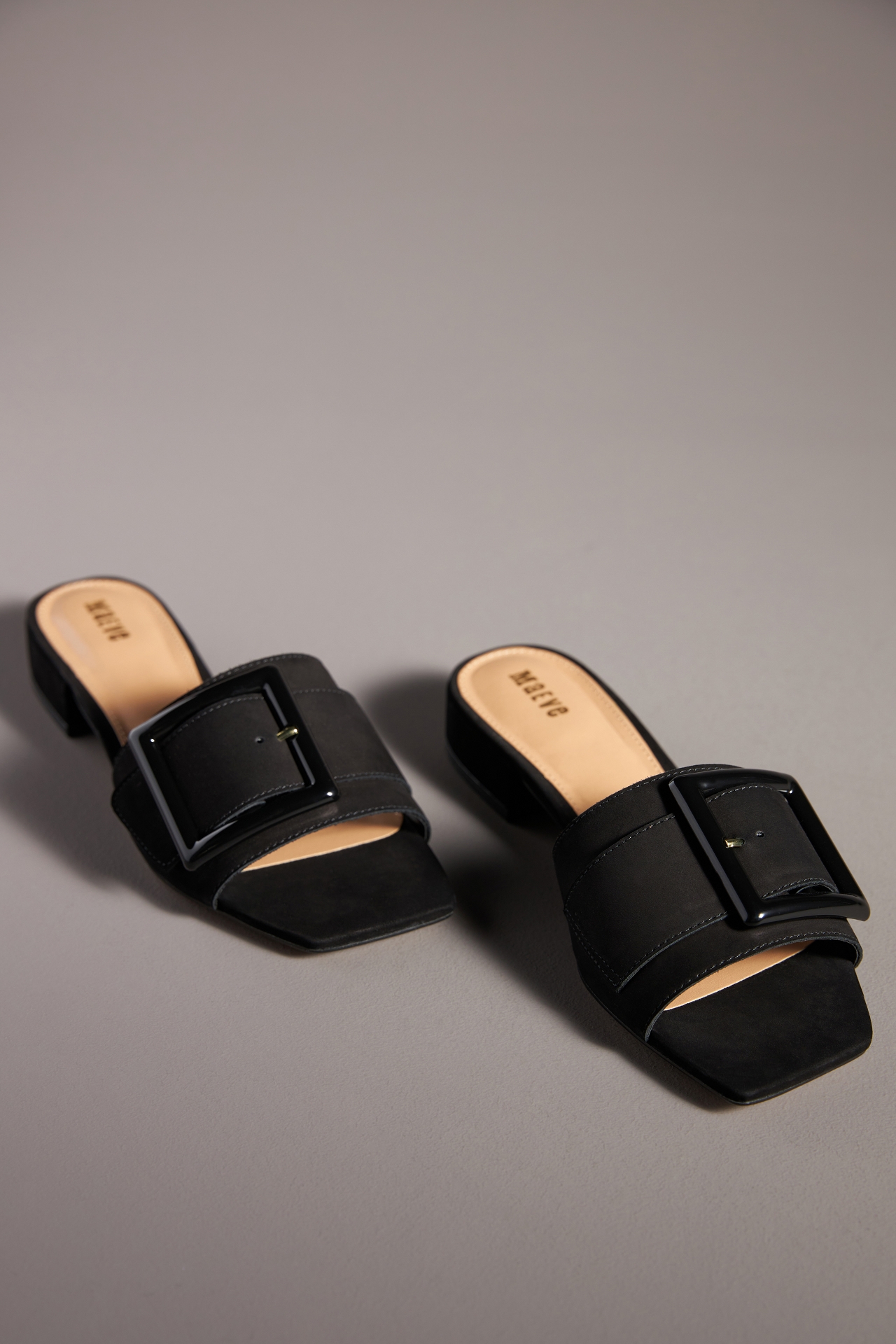 Maeve Buckle Slide Sandals