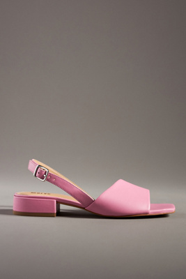 Maeve Asymmetrical Slingback Heels In Pink