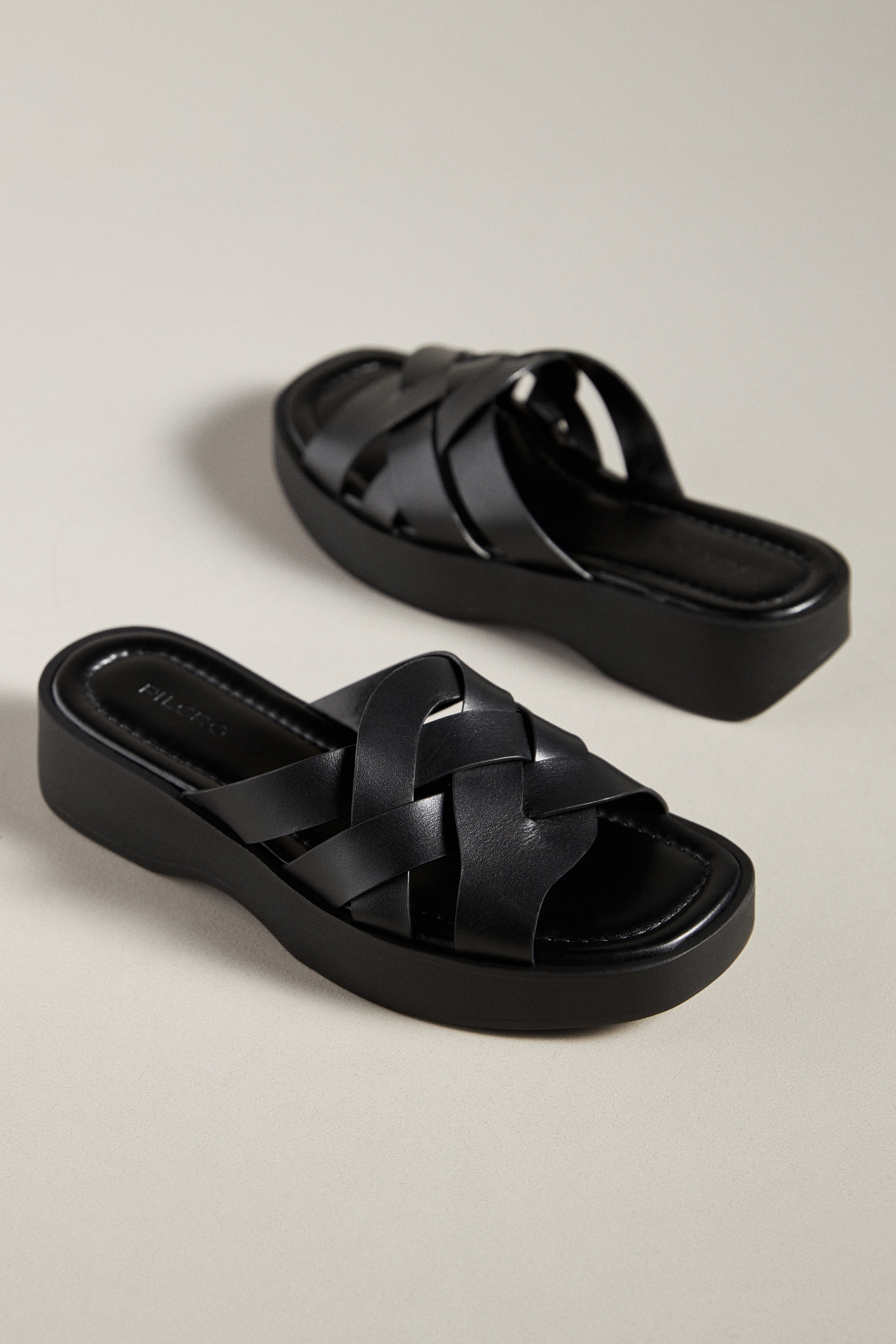 Pilcro Woven Slide Sandals