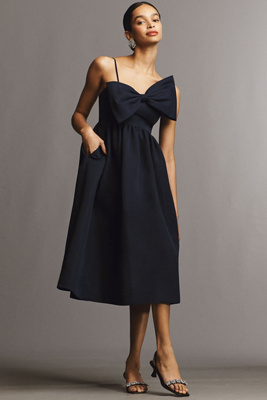Sachin & Babi Scarlett Side-Bow A-Line Midi Dress