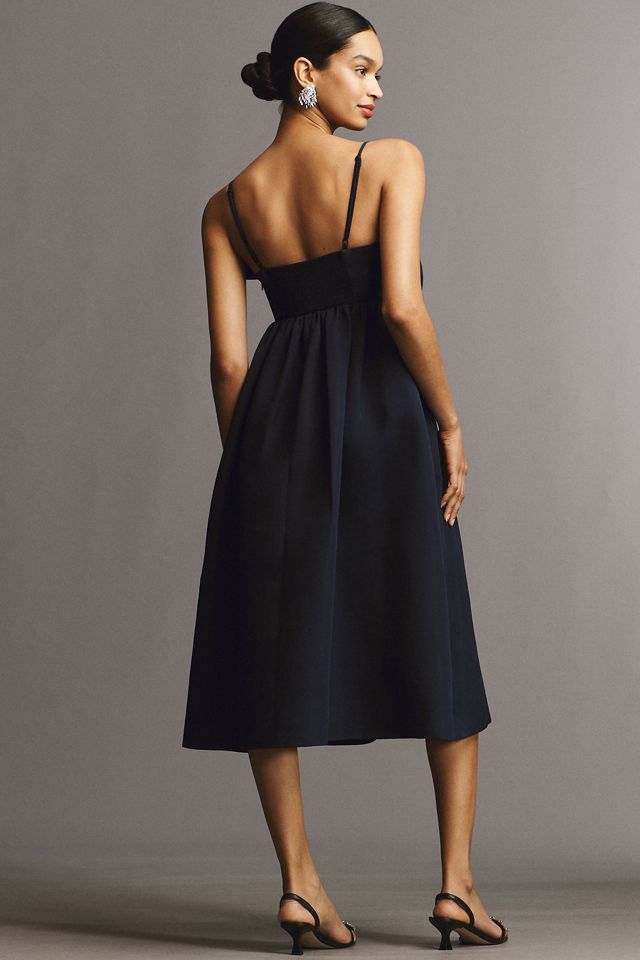 Sachin & Babi Sloane Asymmetric Bow Taffeta A-Line Midi Dress #2