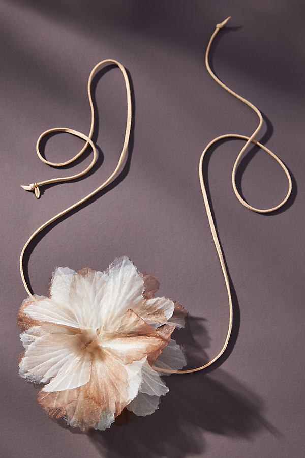 Flower Wrap Corsage Necklace