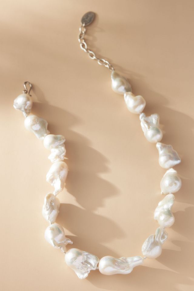 Grey Baroque Pearl on Leather Cord Necklace – Chan Luu