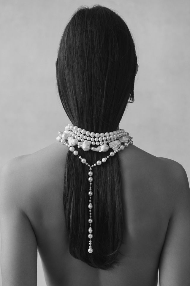 Chan Luu Baroque Pearl Collar Necklace