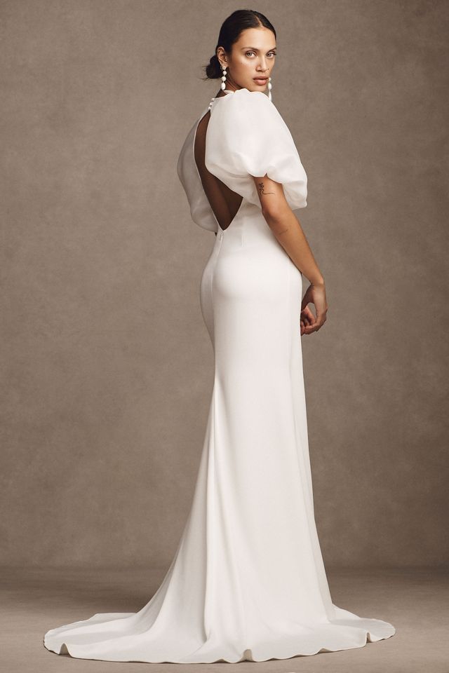 Besa Ali Plunge-Neck Gown With Removable Sleeves #4