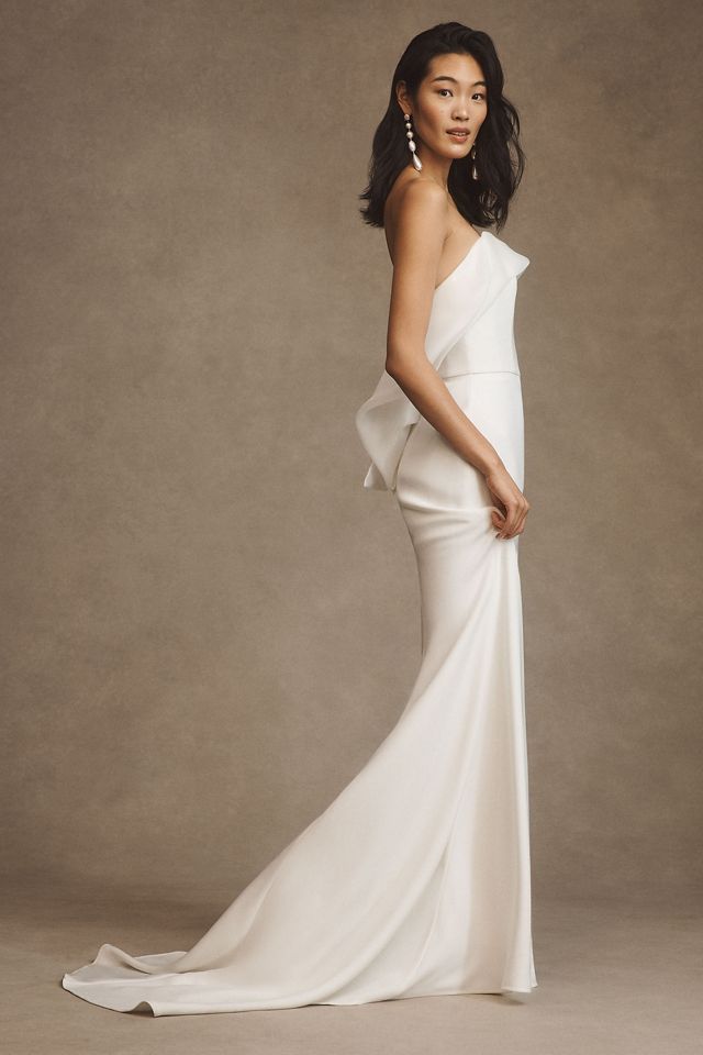 Besa Diana Strapless Organza Wedding Gown #3