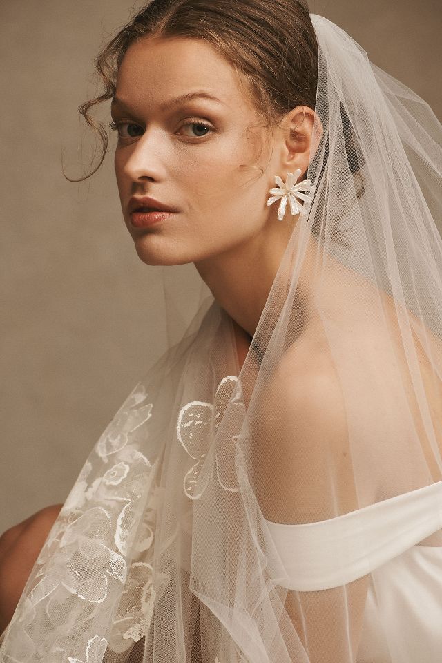 PARIS by Debra Moreland Blossom Dearie Handpainted Cathedral Veil #3