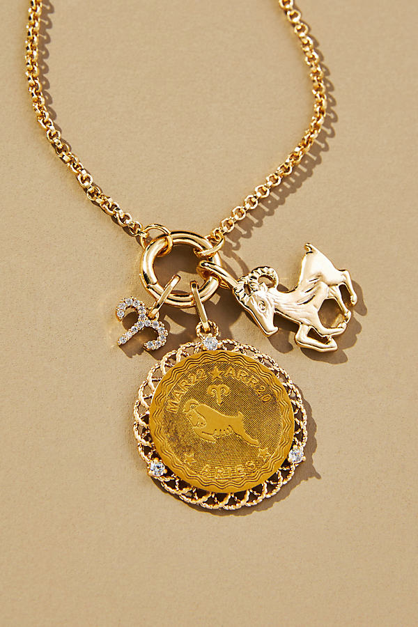 Gold-Plated Zodiac Charm Necklace